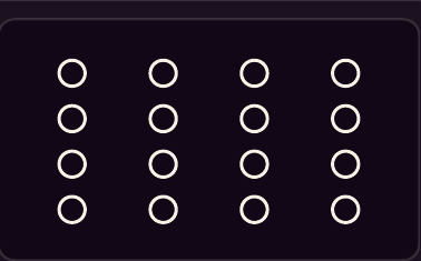 Steady Pulse score symbol with evenly spaced circles
