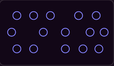 Rhythmic Freedom score symbol with irregularly spaced circles